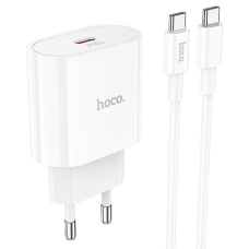Зарядний пристрій Hoco C94A 20W 3A USB-C з кабелем C-C white