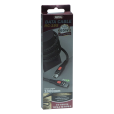 Кабель Remax RC-195 Type-C to Type-C 65W 3A 1м black