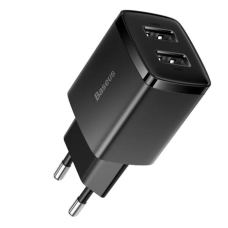 Зарядний пристрій Baseus Compact 10.5W 2A 2USB-A (CCXJ010201) black
