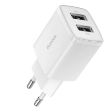 Зарядний пристрій Baseus Compact 10.5W 2A 2USB-A (CCXJ010202) white