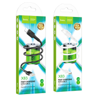 Кабель Hoco X83 USB-A to Lightning 12W 2.4A 1м black