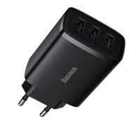 Зарядний пристрій Baseus Compact 17W 2.4A 3USB-A (CCXJ020101) black