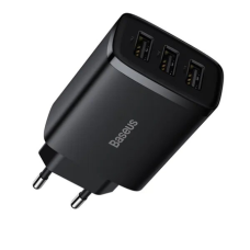 Зарядний пристрій Baseus Compact 17W 2.4A 3USB-A (CCXJ020101) black