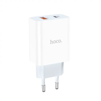 Зарядний пристрій Hoco C97A 20W 3A USB-A+USB-C white