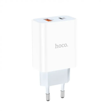 Зарядний пристрій Hoco C97A 20W 3A USB-A+USB-C white