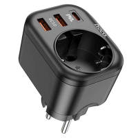 Зарядний пристрій Hoco NS3 20W 3A 2USB-A+USB-C black