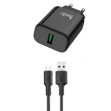 Зарядний пристрій Avantis A435 18W 3A USB-A з кабелем A-M black