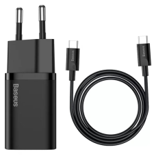 Зарядний пристрій Baseus Super SI 25W 3A USB-C з кабелем C-C (TZCCSUP-L01) black