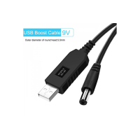 Кабель для роутера USB to DC 5.5 x 2.1мм 9V 1м black