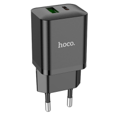 Зарядний пристрій Hoco N28 20W 3A USB-A+USB-C black