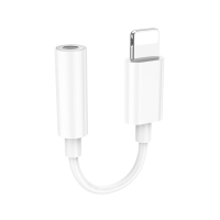 Перехідник Hoco LS34 Lightning to 3.5мм white