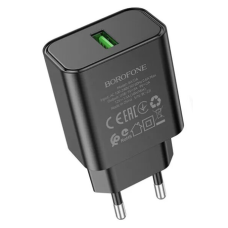 Зарядний пристрій Borofone BA72A 18W 3A USB-A black
