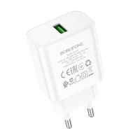 Зарядний пристрій Borofone BA72A 18W 3A USB-A white