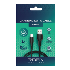 Кабель Ridea RC-M121 Prima USB-A to Type-C 15W 3A 1м black