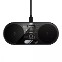Бездротовий зарядний пристрій Baseus Digital LED Display 2в1 20W black