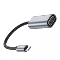 Перехідник Hoco UA21 Type-C to VGA metal gray