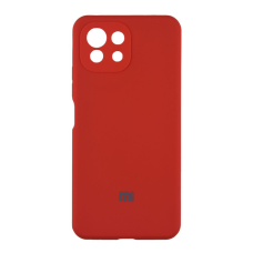Чохол Silicone Cover Full Camera Xiaomi Mi 11 Lite red
