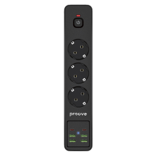Мережевий фільтр Proove Power Socket P-03 (3 розетки+4 USB+2 Type-C) 2м black