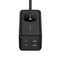 Мережевий фільтр Proove Power Strip Homester PD-03 1AC 65W (2 Type-C+2USB) black