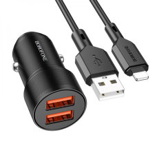 АЗП Borofone BZ19 Wisdom 12W 2.4A 2USB-A з кабелем A-L black
