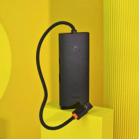 USB HUB Baseus Lite Series 4в1 (Type-C to USB 3.0*4) 0.25м black