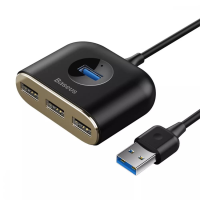 USB HUB Baseus Square Round USB to USB 3.0+3USB 2.0 1м black