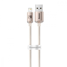 Кабель Baseus Crystal Shine Series USB-A to Lightning 12W 2.4A 2м (CAJY001204) pink