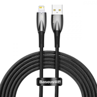 Кабель Baseus Glimmer Series Fast Charging USB-A to Lightning 20W 2.4A 2м (CADH000803) black