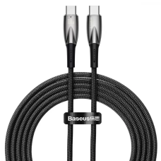 Кабель Baseus Glimmer Series Fast Charging Type-C to Type-C 100W 5A 2м (CADH000801) black