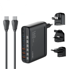 Зарядний пристрій LDNIO A6140C 140W 5A 3USB-A+3USB-C black