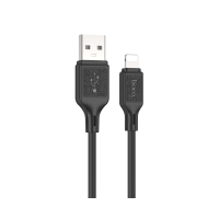 Кабель Hoco X90 Cool silicone USB-A to Lightning 12W 2.4A 1м black