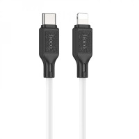 Кабель Hoco X90 Silicone Type-C to Lightning 20W 2.4A 1м white