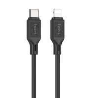 Кабель Hoco X90 Silicone Type-C to Lightning 20W 2.4A 1м black