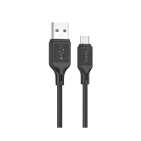 Кабель Hoco X90 Cool silicone USB-A to Micro USB 12W 2.4A 1м black
