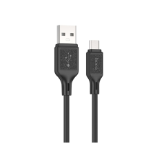 Кабель Hoco X90 Cool silicone USB-A to Micro USB 12W 2.4A 1м black