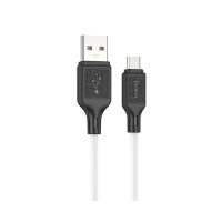 Кабель Hoco X90 Cool silicone USB-A to Micro USB 12W 2.4A 1м white