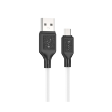 Кабель Hoco X90 Cool silicone USB-A to Micro USB 12W 2.4A 1м white