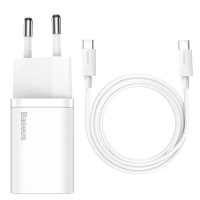 Зарядний пристрій Baseus Super SI 25W 3A USB-C з кабелем C-C (TZCCSUP-L02) white