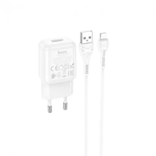 Зарядний пристрій Hoco C96A 10.5W 2.1A USB-A з кабелем A-L white