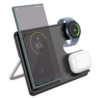 Бездротовий зарядний пристрій для Samsung Hoco CQ2 3в1 15W black