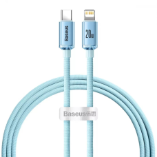 Кабель Baseus Crystal Shine Series Type-C to Lightning 20W 2.4A 1.2м (CAJY001303) sky blue