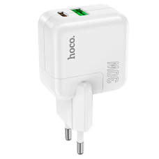 Зарядний пристрій Hoco C111A Lucky 30W 3A USB-A+USB-C white