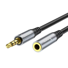 Audio кабель AUX Hoco UPA20 3.5мм 1м metal gray