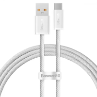 Кабель Baseus Dynamic Series Fast Charging USB-A to Type-C 100W 5A 1м (CALD000602) white