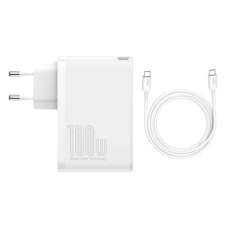 Зарядний пристрій Baseus GaN5 Pro 140W 5A USB-A+2USB-C з кабелем C-C (CCGP100202) white