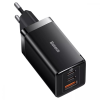 Зарядний пристрій Baseus GaN5 Pro 65W 3A USB-A+2USB-C з кабелем C-C 100W 5A (CCGP120201) black
