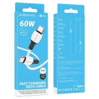 Кабель Borofone BX84 Type-C to Type-C 60W 3A 1м white