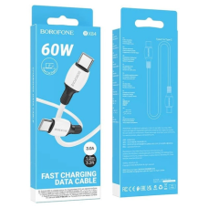Кабель Borofone BX84 Type-C to Type-C 60W 3A 1м white