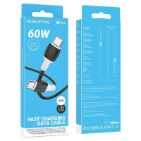 Кабель Borofone BX84 Type-C to Type-C 60W 3A 1м black