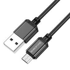 Кабель Borofone BX87 Sharp USB-A to Micro USB 12W 2.4A 1м black